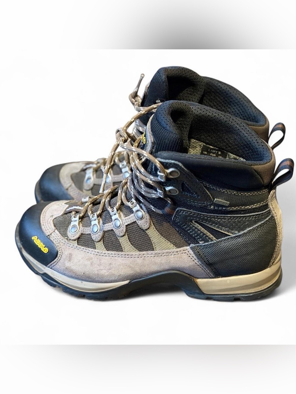 Asolo hiking boots in gray & black #hiking size 7.5